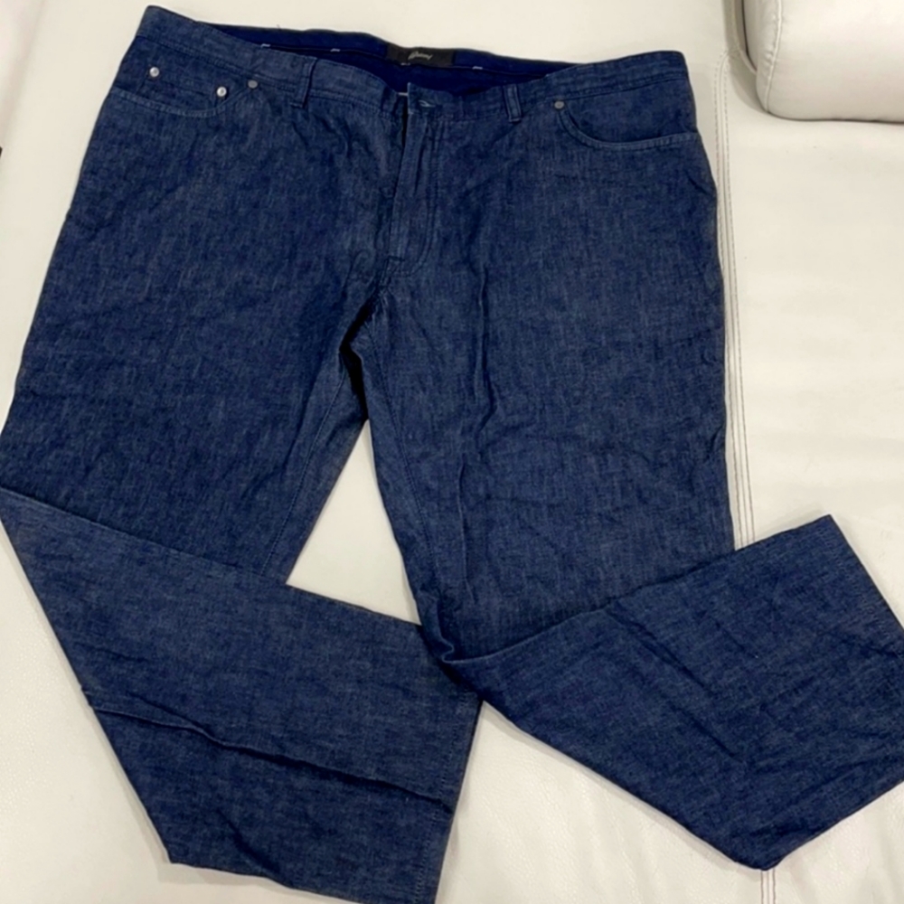 Brioni Italian Marmaleda Jeans Size 32x32 Rich Blue Denim